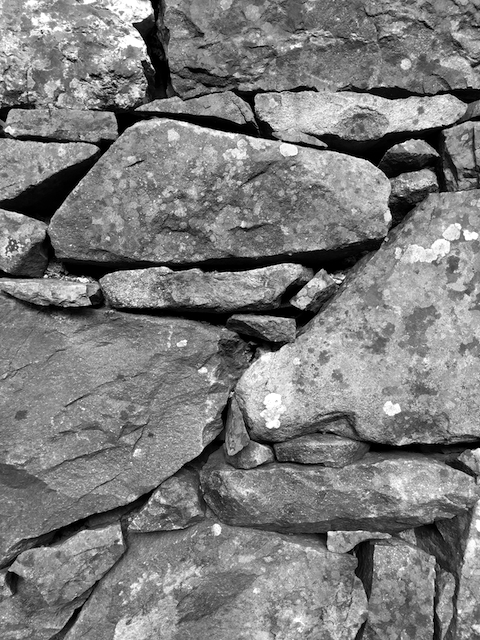 Close up of a Cornish drystone wall
