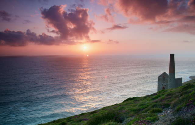 Sunset Seascape St Agnus Cornwall